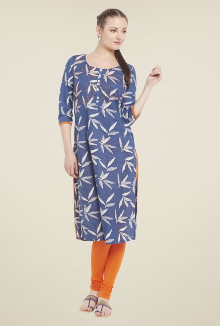 Globus Indigo Cotton Kurta Globus Indigo Cotton Kurta