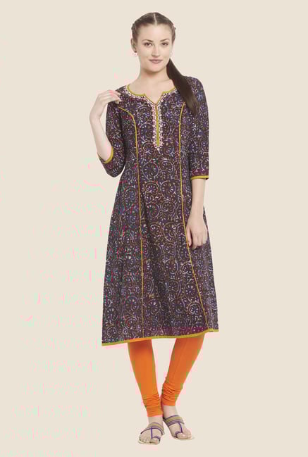 Globus Multicolor Batic Print Kurta Globus Multicolor Batic Print Kurta