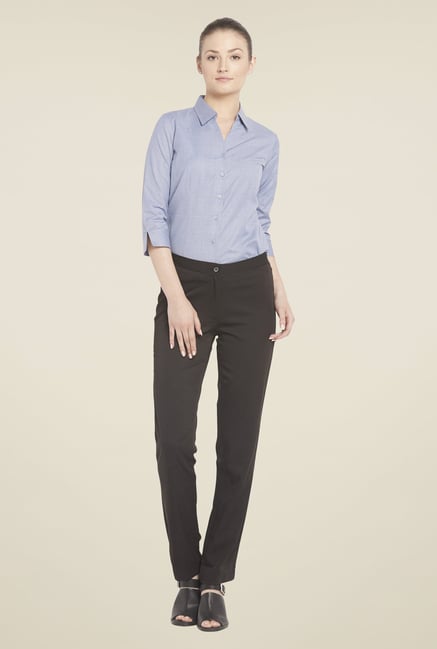 Globus Blue Solid Shirt Globus Blue Solid Shirt