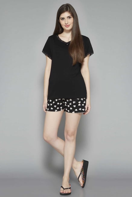 Intima by Westside Black Solid Top Intima by Westside Black Solid Top