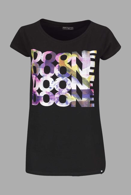Doone Black Printed Training T Shirt Doone Black Printed Training T Shirt