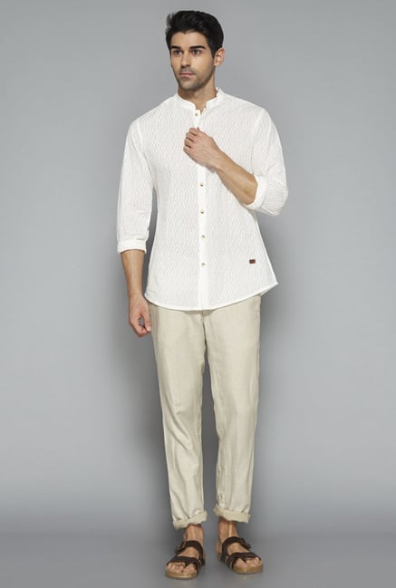 ETA by Westside Off White Printed Shirt ETA by Westside Off White Printed Shirt