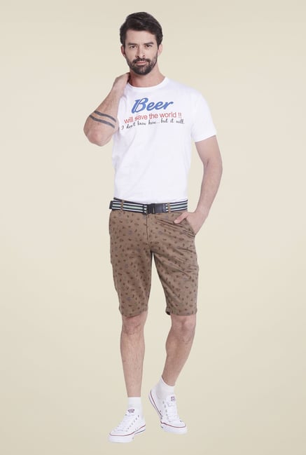 Globus Brown Printed Shorts Globus Brown Printed Shorts