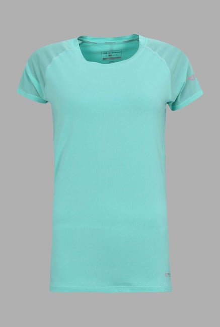 Outpace Light Blue Solid Running T Shirt Outpace Light Blue Solid Running T Shirt