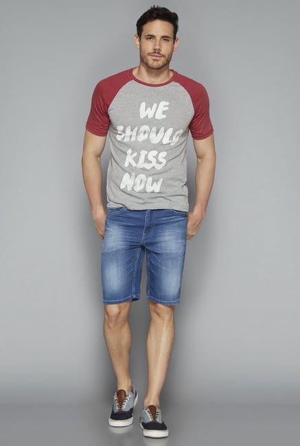 Nuon by Westside Grey Printed T Shirt Nuon by Westside Grey Printed T Shirt