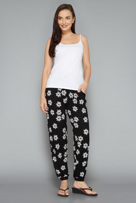 Intima by Westside Black Floral Pyjamas Intima by Westside Black Floral Pyjamas