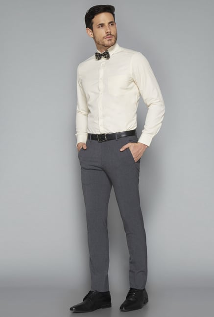 Weststreet by Westside Beige Solid Shirt Weststreet by Westside Beige Solid Shirt