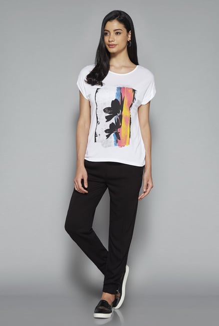 LOV by Westside White Printed Jona Top LOV by Westside White Printed Jona Top
