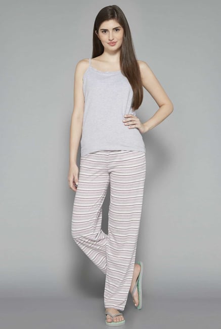 Intima by Westside Light Pink Striped Pyjamas Intima by Westside Light Pink Striped Pyjamas