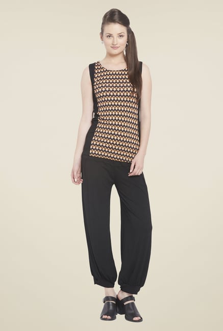 Globus Black Solid Harem Pants Globus Black Solid Harem Pants