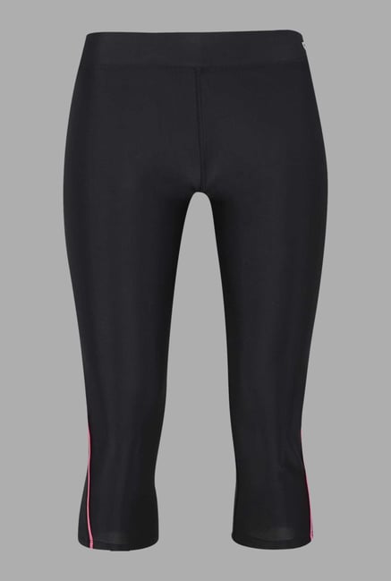 Doone Black Solid Training Capris Doone Black Solid Training Capris