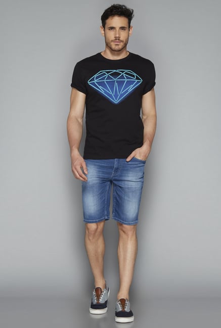 Nuon by Westside Black Printed T Shirt Nuon by Westside Black Printed T Shirt