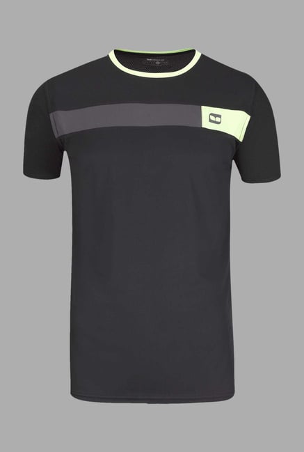 Doone Black Solid Training T Shirt Doone Black Solid Training T Shirt