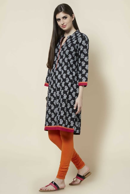 Zudio Black Paisley Kurti Zudio Black Paisley Kurti