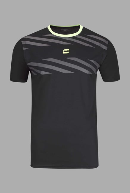 Doone Black Solid Training T Shirt Doone Black Solid Training T Shirt