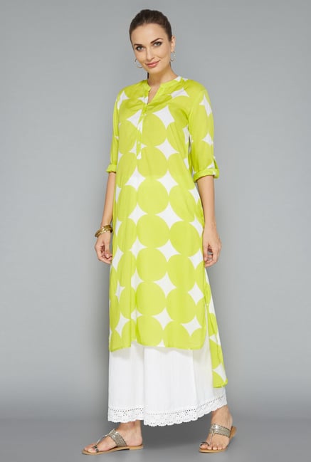 Utsa by Westside Lime Printed Kurta Utsa by Westside Lime Printed Kurta