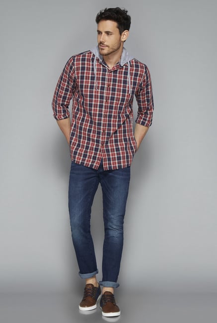 Nuon by Westside Red Checks Shirt Nuon by Westside Red Checks Shirt