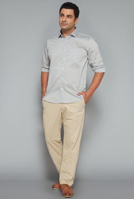 Oak & Keel by Westside Grey Solid Shirt Oak & Keel by Westside Grey Solid Shirt