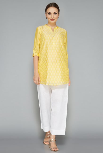 Zuba by Westside Yellow Floral Print Kurti Zuba by Westside Yellow Floral Print Kurti