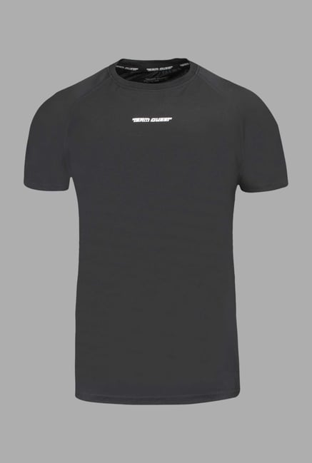 Team Quest Grey Solid Football T Shirt Team Quest Grey Solid Football T Shirt