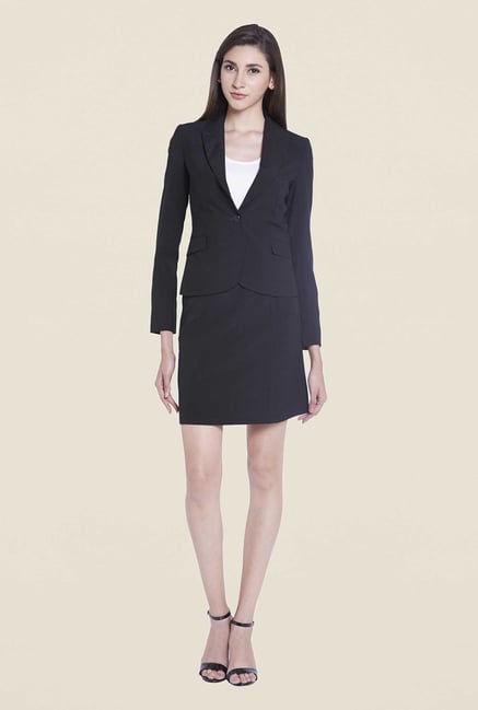 Globus Black Solid Blazer Globus Black Solid Blazer