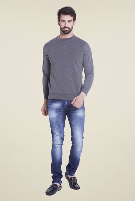 Globus Grey Solid Sweatshirt Globus Grey Solid Sweatshirt