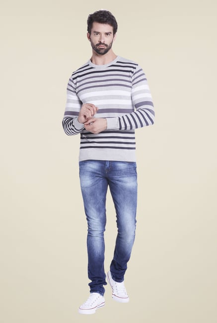 Globus Grey Striped Sweatshirt Globus Grey Striped Sweatshirt