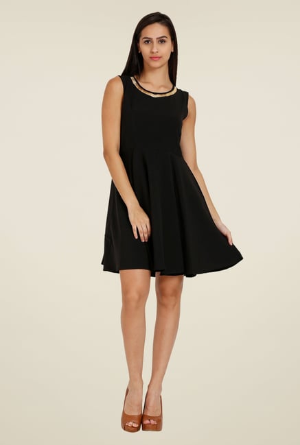 Forever Fashion Black Solid Dress Forever Fashion Black Solid Dress
