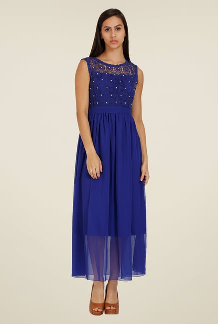 Forever Fashion Blue Crochet Dress Forever Fashion Blue Crochet Dress