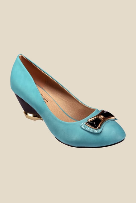 Yepme Blue Wedge Heeled Pumps Yepme Blue Wedge Heeled Pumps