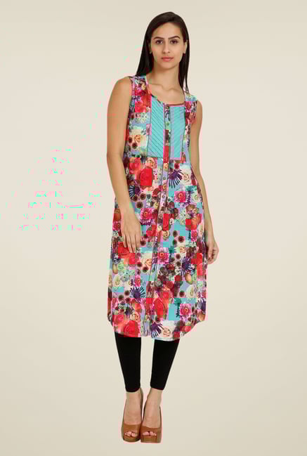 Forever Fashion Multicolor Floral Print Tunic Forever Fashion Multicolor Floral Print Tunic