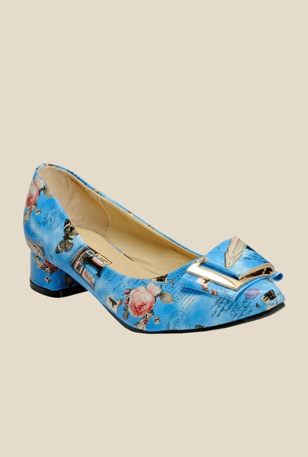 Yepme Blue Block Heeled Pumps Yepme Blue Block Heeled Pumps