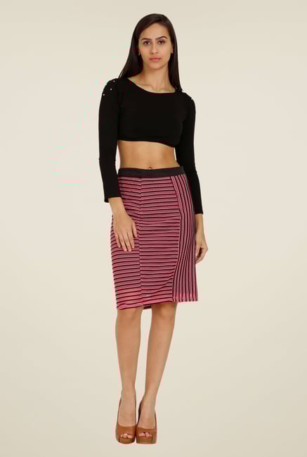 Forever Fashion Pink Textured Skirt Forever Fashion Pink Textured Skirt