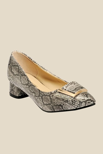 Yepme Black & Grey Block Heeled Pumps Yepme Black & Grey Block Heeled Pumps