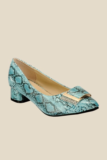 Yepme Blue & Black Block Heeled Pumps Yepme Blue & Black Block Heeled Pumps