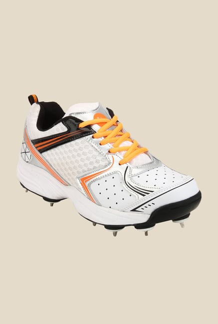 Yepme White & Orange Cricket Shoes Yepme White & Orange Cricket Shoes