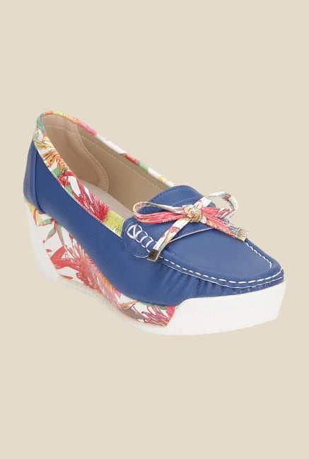 Yepme Navy Wedge Loafers Yepme Navy Wedge Loafers