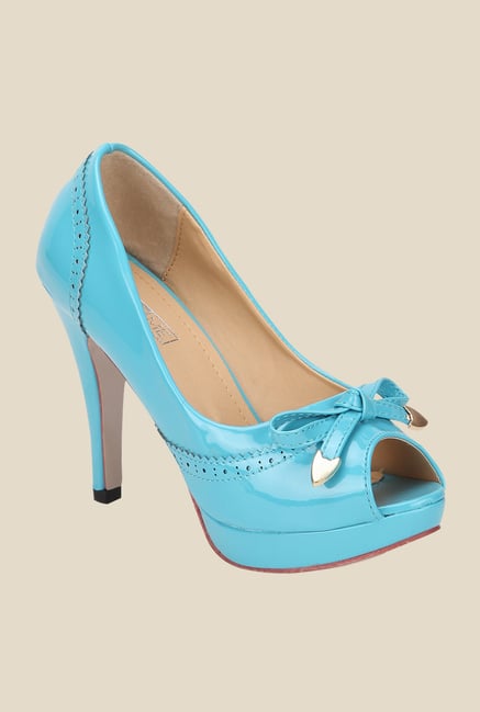 Yepme Blue Peeptoe Stilettos Yepme Blue Peeptoe Stilettos
