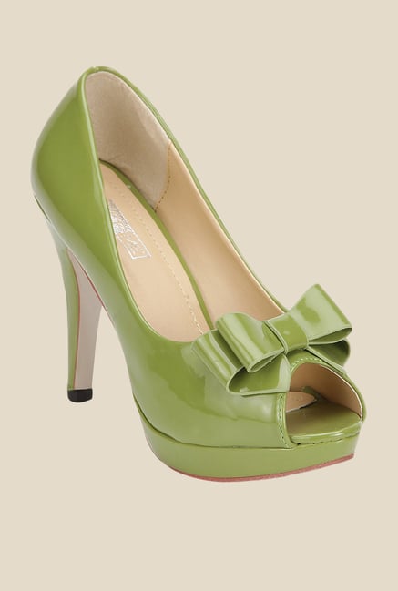 Yepme Green Peeptoe Stilettos Yepme Green Peeptoe Stilettos