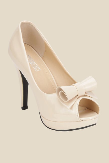 Yepme Beige Peeptoe Stilettos Yepme Beige Peeptoe Stilettos