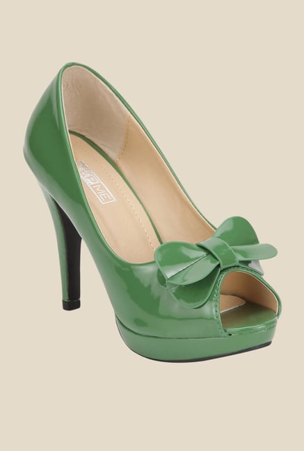 Yepme Green Peeptoe Stilettos Yepme Green Peeptoe Stilettos