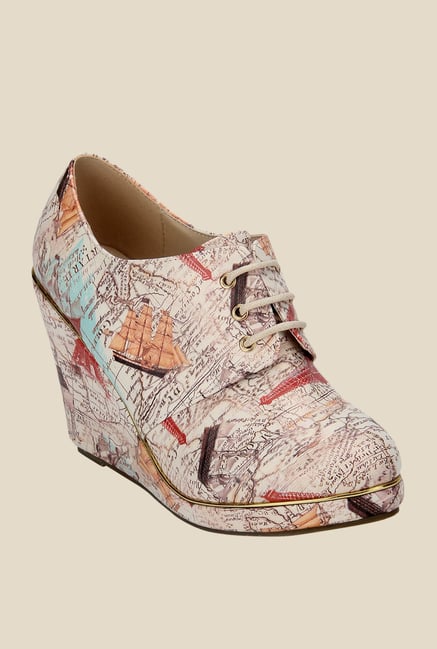 Yepme Beige Wedge Heeled Boots Yepme Beige Wedge Heeled Boots
