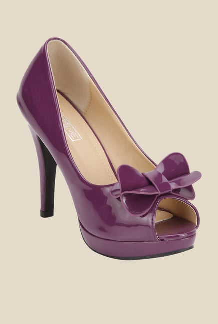 Yepme Purple Peeptoe Stilettos Yepme Purple Peeptoe Stilettos