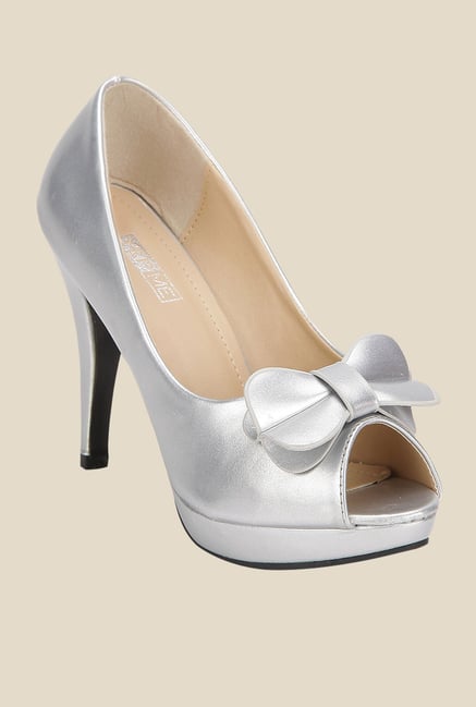 Yepme Silver Peeptoe Stilettos Yepme Silver Peeptoe Stilettos