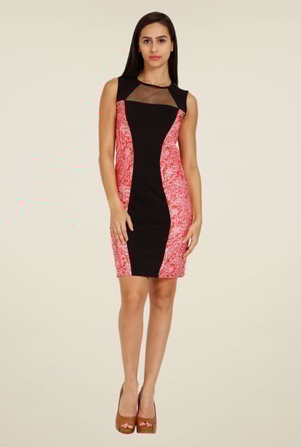 Forever Fashion Coral Paisley Print Dress Forever Fashion Coral Paisley Print Dress