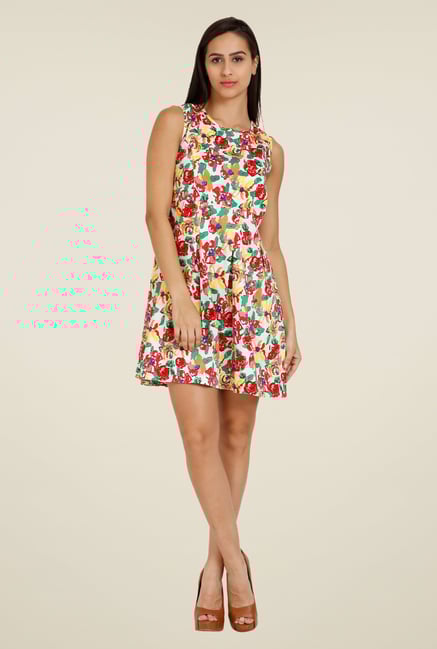 Forever Fashion Multicolor Floral Print Dress Forever Fashion Multicolor Floral Print Dress