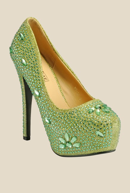 Yepme Green & Golden Stiletto Pumps Yepme Green & Golden Stiletto Pumps