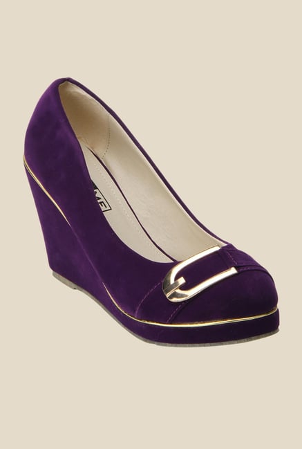 Yepme Purple Wedge Heeled Pumps Yepme Purple Wedge Heeled Pumps