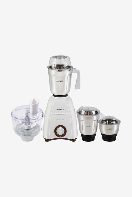 Havells Momenta AttaMaker 600 Watt 3 Jar Mixer Grinder White Havells Momenta AttaMaker 600 Watt 3 Jar Mixer Grinder White