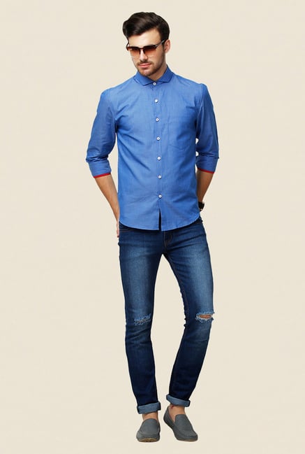 Yepme Blue Erin Premium Shirt Yepme Blue Erin Premium Shirt